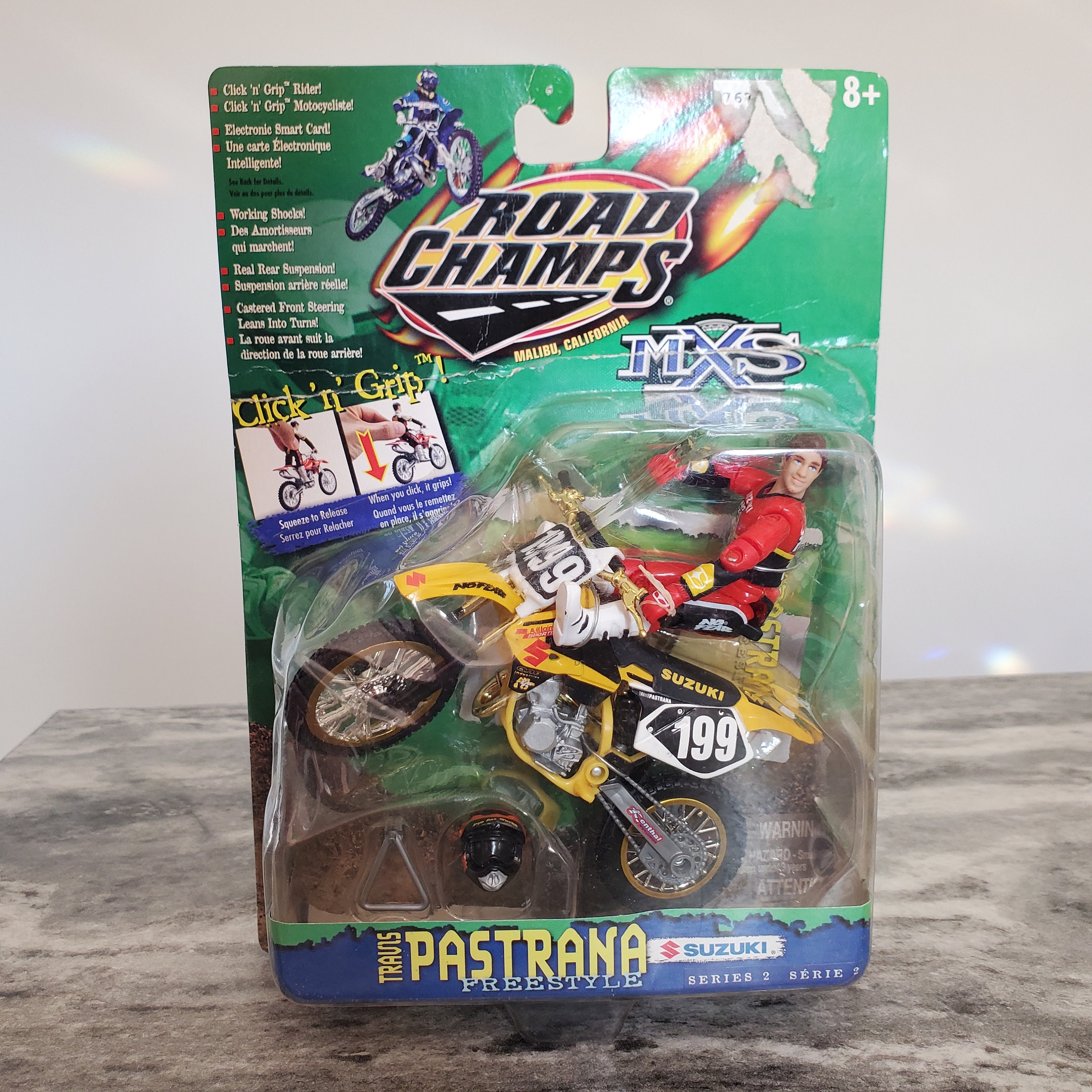 Travis Pastrana Freestyle Road Champs MXS Series 2 Figure Suzuki