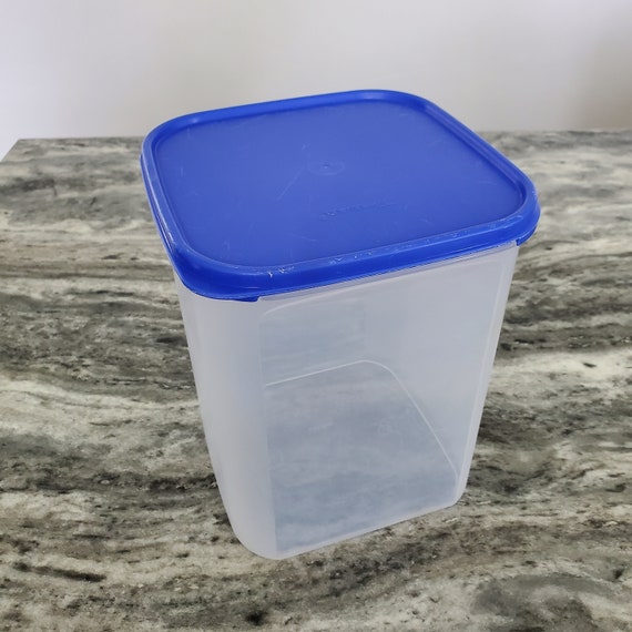 Tupperware Modular Mates 4 Square Storage Containers 1622 5.5L W/blue Lid 