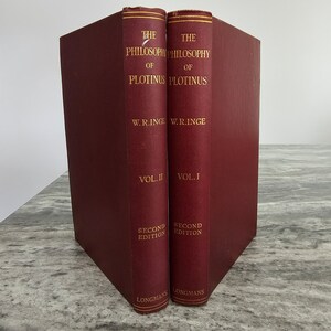 The Philosophy Of Plotinus W.R. Inge Vol.  I and II - 2nd Ed RARE 1923