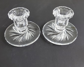 Crystal Star Pinwheel Candle Holders Candlestick Holders