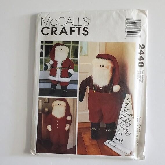 Mccalls 2440 Sewing Pattern 40 Tall Santa Door Greeter - Etsy