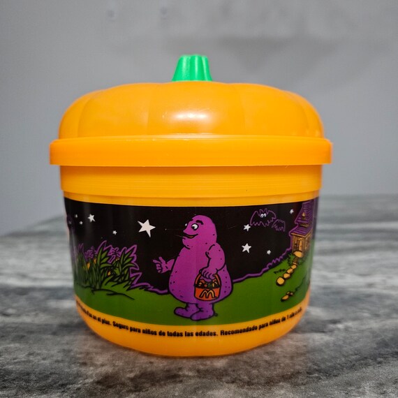 McDonalds Happy Meal Halloween Candy Bucket 1999 w/Co… Gem