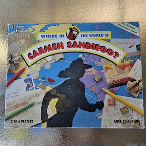 1992 Où se trouve Carmen Sandiego ? Jeu de société University Games LIRE