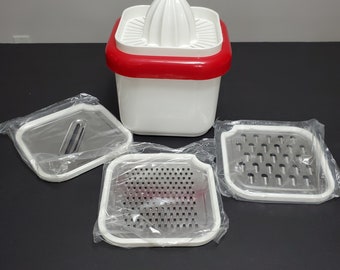Vintage Cheese Grater, Juicer, Vegetable Chopper by Canadian Living w/ Container