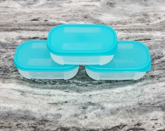Tupperware Freeze-it Square Round Rectangle Containers Set of 3