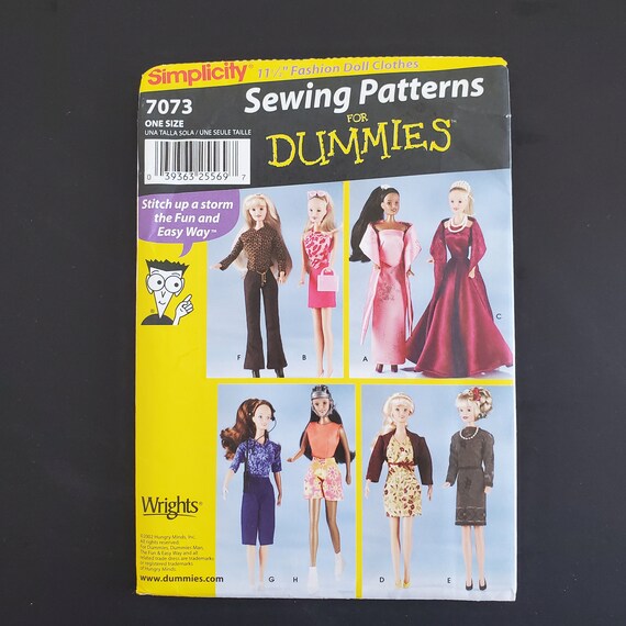 simplicity-7073-Sewing-Patterns-for-Dummies-11andhalf-inch…