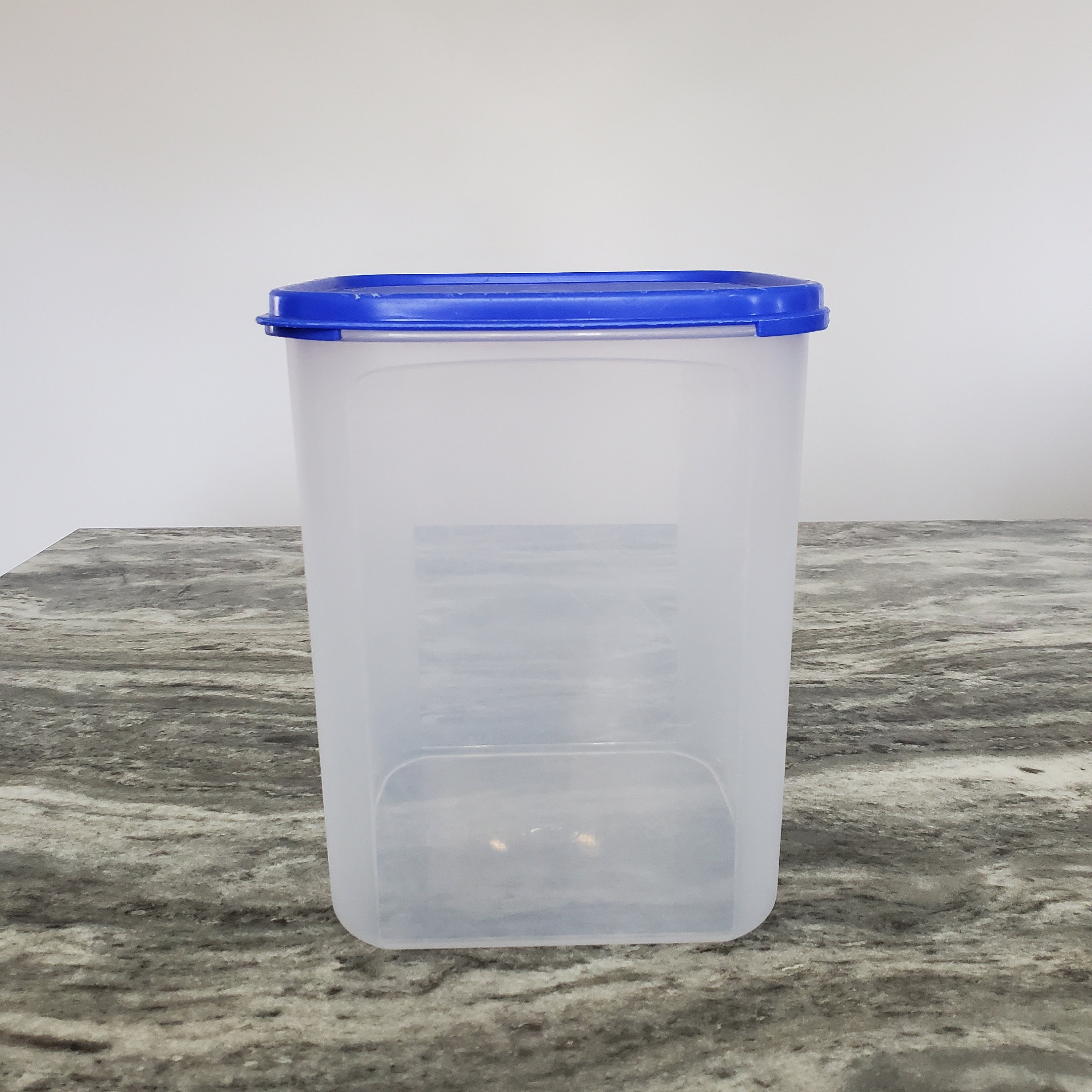 Tupperware Modular Mates 4 Square Storage Containers 1622 5.5L W/blue Lid 