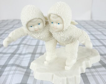 Department 56 Snowbabies Figurine - We Make A Great Pair Skating on Ice
