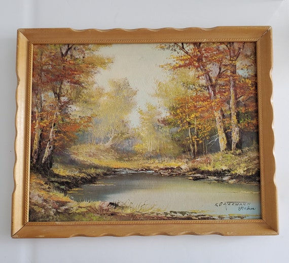 K Gatermann Autumnal Forest Landscape Oil Painting Signed - Etsy