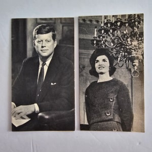 Vintage President John F. Kennedy livraison spéciale du ciel carte commémorative & carte de réponse Jacqueline Kennedy - LIRE