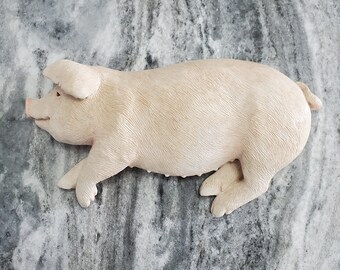 1990 Sandicast Sculpture Yorkshire Pig #246 Sandra Brue USA