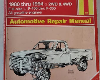 Haynes Repair Manual #880 Ford Pick-ups & Bronco 1980 Thru 1994 F-100 Thru F-350