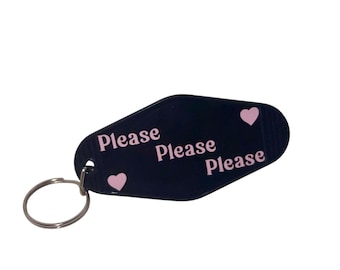 Please, Please, Please - Sabrina Carpenter - Keychain,  Motel Keychain, Gift, Stocking Stuffer, Merch, Birthday Gift