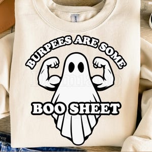 Burpees är lite buh-ark SVG PNG | Roligt Halloween-träningscitat | Spöklik träningshumor för gym | Fitness-sarkasmdesign