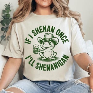 Se eu fizer travessuras uma vez, farei travessuras SVG PNG, desenho engraçado de sapo para o Dia de São Patrício, gráfico de humor irlandês, download digital para Cricut Silhouette
