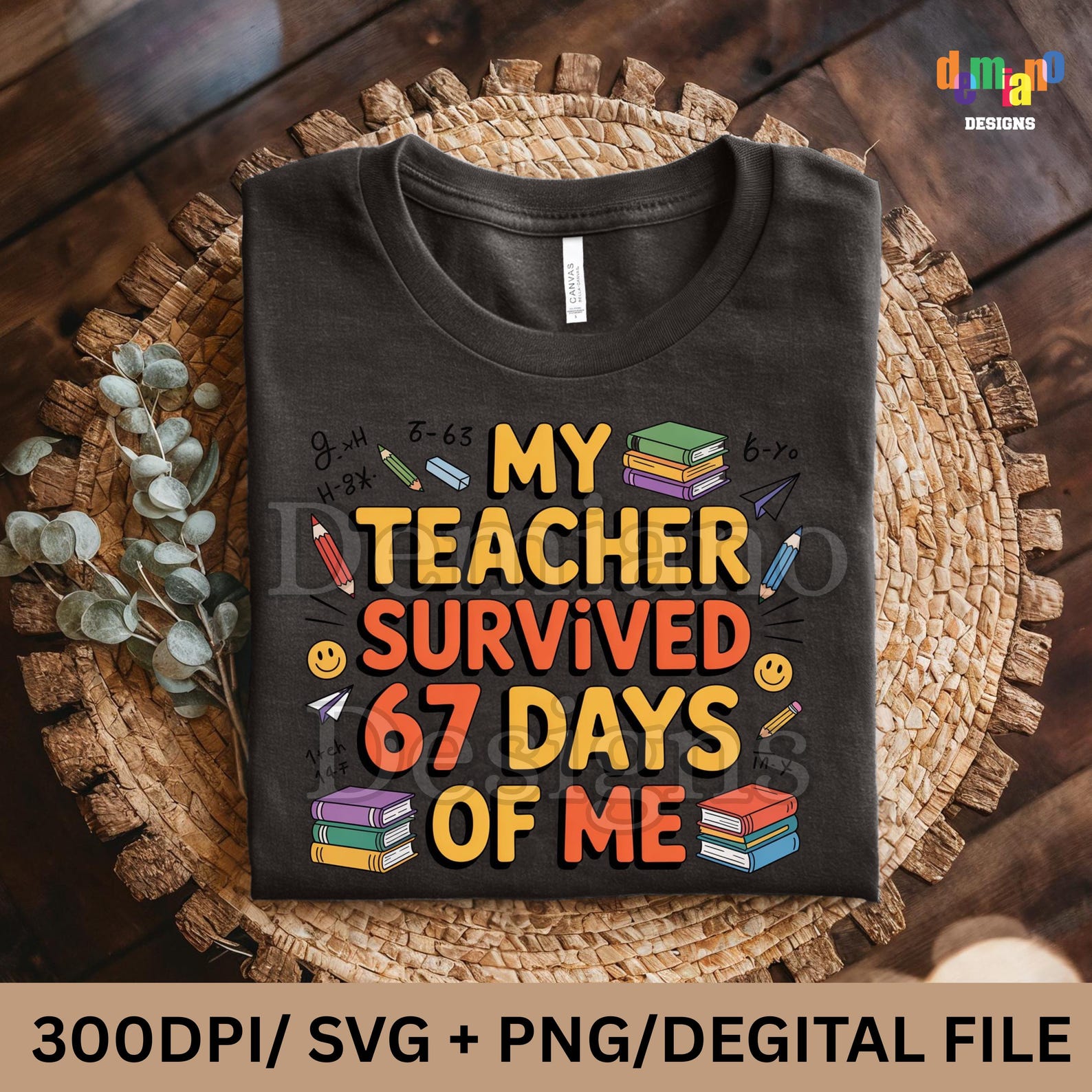 My Teacher Survived 67 Days of Me SVG PNG | Funny Student Sarcastic ...