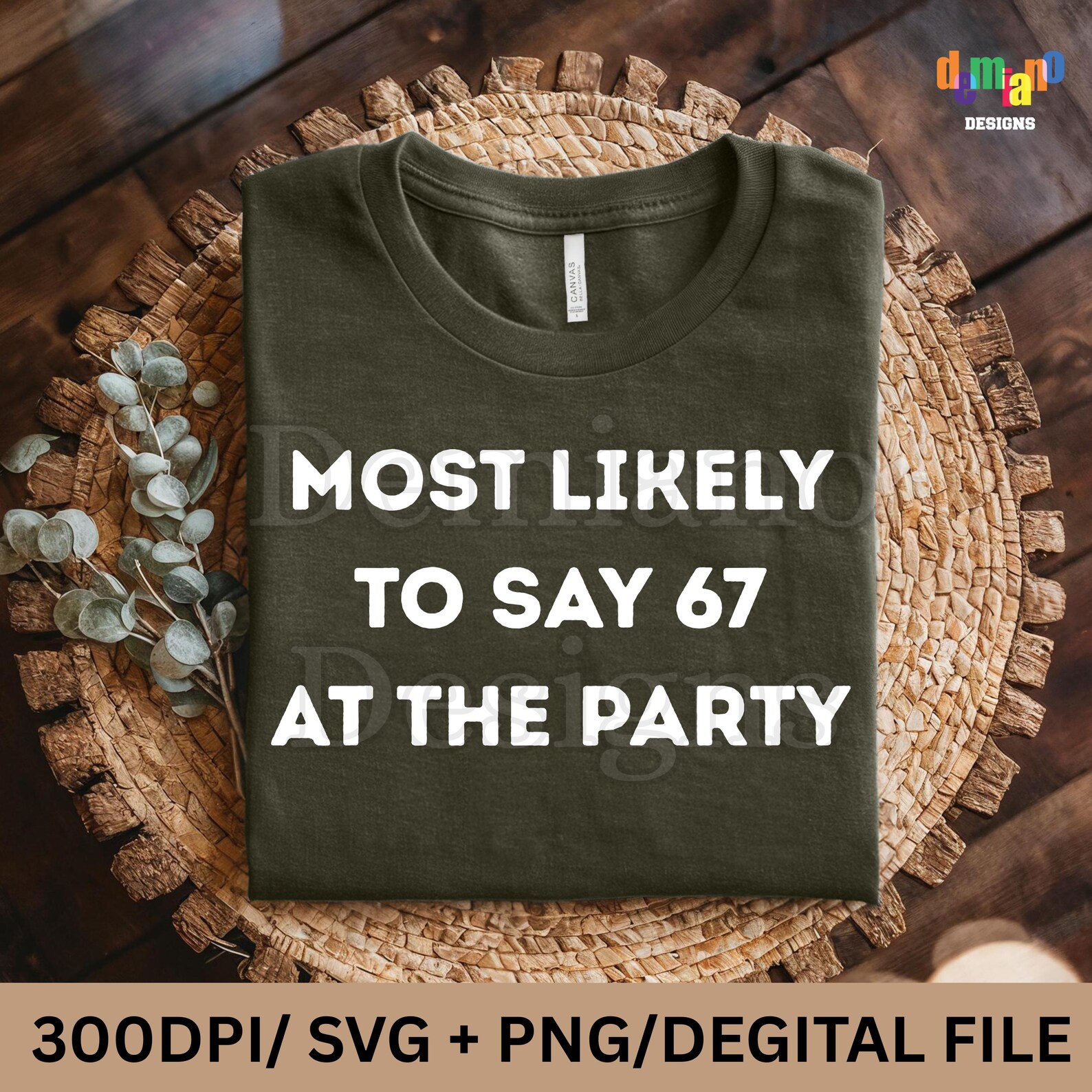 Most Likely to Say 67 at the Party SVG PNG | Funny Six Seven Meme Quote ...