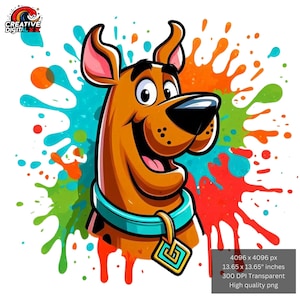 Cartoon Character Png - Animated Series- Digital design file for sublimation - Cute Dog - High Resolution Instant Digital PNG Download