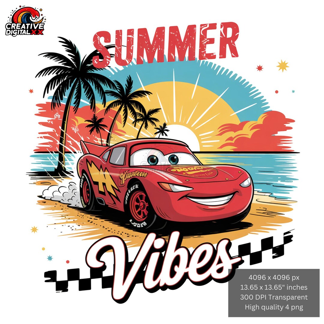 Car Race Tropical Print Shirt main image 0