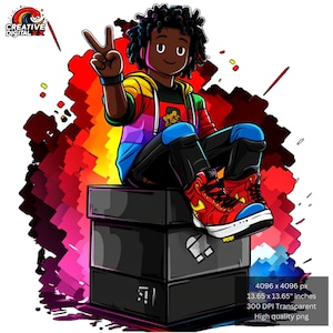 Streetwear Gamer T-Shirt Design | Cool Hip Hop Sneaker Art | Trendy Digital PNG for T-Shirts, Hoodies & Merch | Urban Style Fashion Graphic