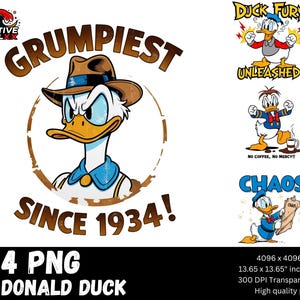 Grumpy Duck PNG Bundle | Digital Download | 4 High-Quality Duck Designs | Perfect for T Shirts and Crafts | No Coffee No Mercy Png Bundles