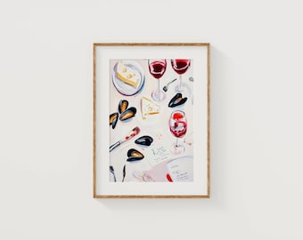 Kitchen Wall Art | Artsy Dinner Party Tablescape | Printable Digital Download