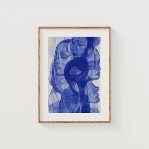 a painting hanging on the wall of a room