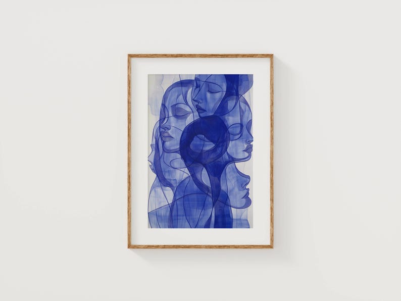 a painting hanging on the wall of a room
