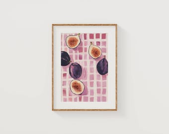 Kitchen Wall Art: Artsy Figs. Printable Digital Download