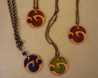 Small Moon Wave Necklaces