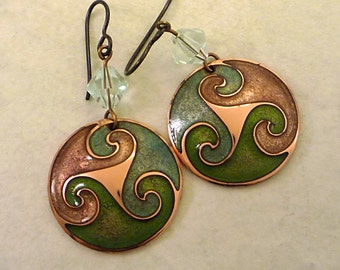 Triple Spiral Earrings (Pastel)