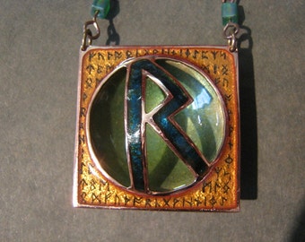 Champleve Enamel Rune Portals: The Travelers Rune