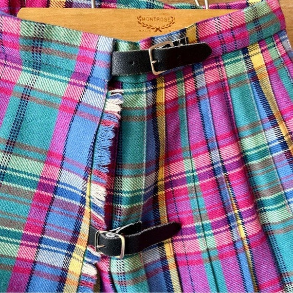 Womens Vintage Eighties 80s Tartan Plaid Scottish… - image 6