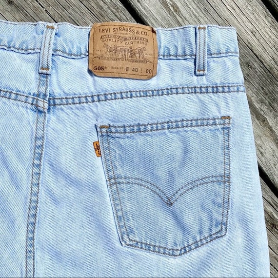 Vintage Men's Levi’s 505 Orange Tab Light Wash Bl… - image 1