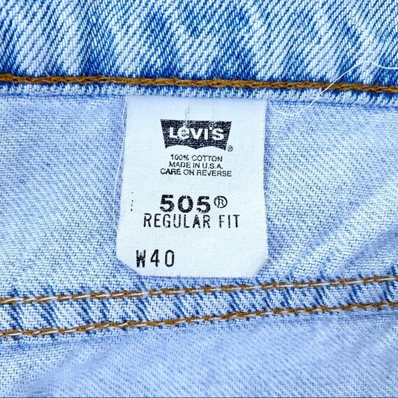 Vintage Men's Levi’s 505 Orange Tab Light Wash Bl… - image 7