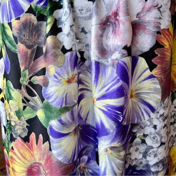 Vintage Nineties 90s Floral Short Sleeve Midi Hou… - image 8