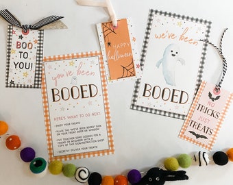 Boo Kit, You've Been Booed, We've Been Booed, Halloween Tags, Instant Download, Booed, Booed Signs