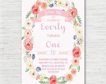 Instant Download - Editable - Personalized - Baby Shower - Bridal Shower - Birthday Party - Floral - Garden Invitation