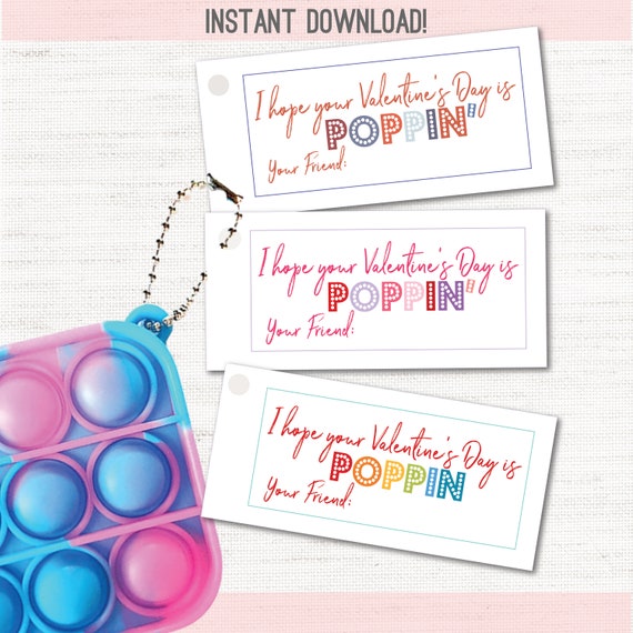 Pop it Pop It Photo Popit Printable Valentines Instant Download By 