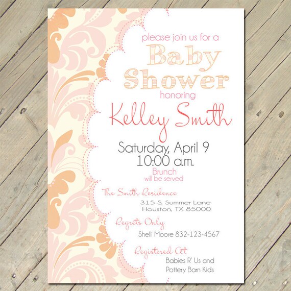 Items similar to Baby Shower Invitations Elegant Baby on Etsy