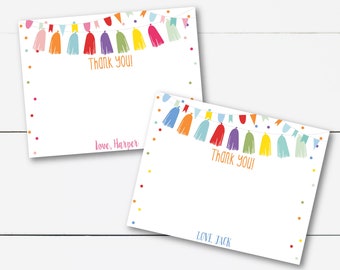 Thank You Cards - Confetti - Instant Download - Editable