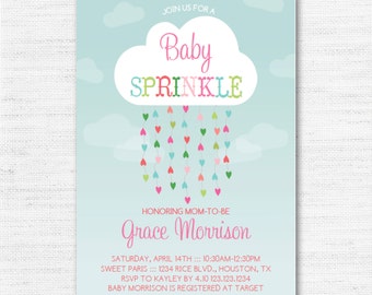 Instant Download - Editable - Personalized - Baby Shower - Baby Sprinkle - Shower with Love