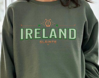 Ireland Sweatshirt, Irish Harp Shirt, Guinness Lovers Gift, St. Patrick's Day Sweatshirt, Slainte Sweatshirt, Ireland Hoodie, Celtic Shirt