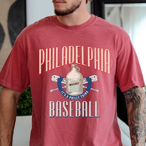 Phillies Shirt, Philadelphia Baseball Shirt, Distressed Philly Tee, Phillies Fan Shirt, Comfort Colors Shirt, Philly Sports Gift, Wooder Jug
