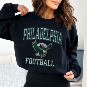 Philadelphia Football Go Birds Crewneck Sweatshirt, Philadelphia Football Season Shirt, Vintage Eagles Sweatshirt, Philadelphia Sweatshirt