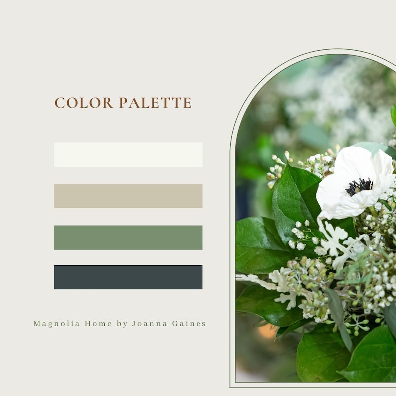 Modern Farmhouse Magnolia Home by Joanna Gaines Color Paint Palette Etsy