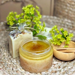 Natural Skincare Gift Set – Salt Scrub & Castile Soap | Citrus Spa Gift | Fresh, Uplifting Spa Ritual | Eco-Friendly Self Care Box