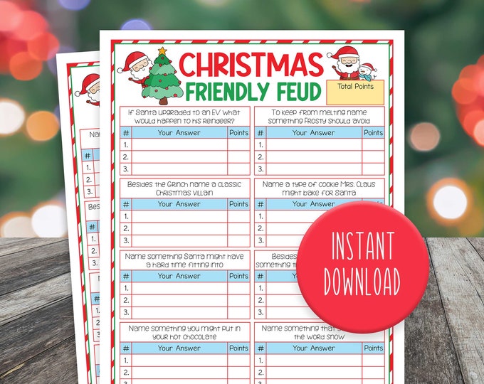 Christmas Game Printable - Elf Christmas Game - Kids Christmas Game ...