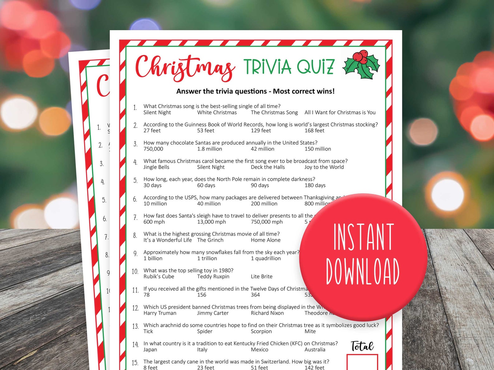Christmas Movie Trivia Game - Christmas Trivia Game - Christmas Movie ...