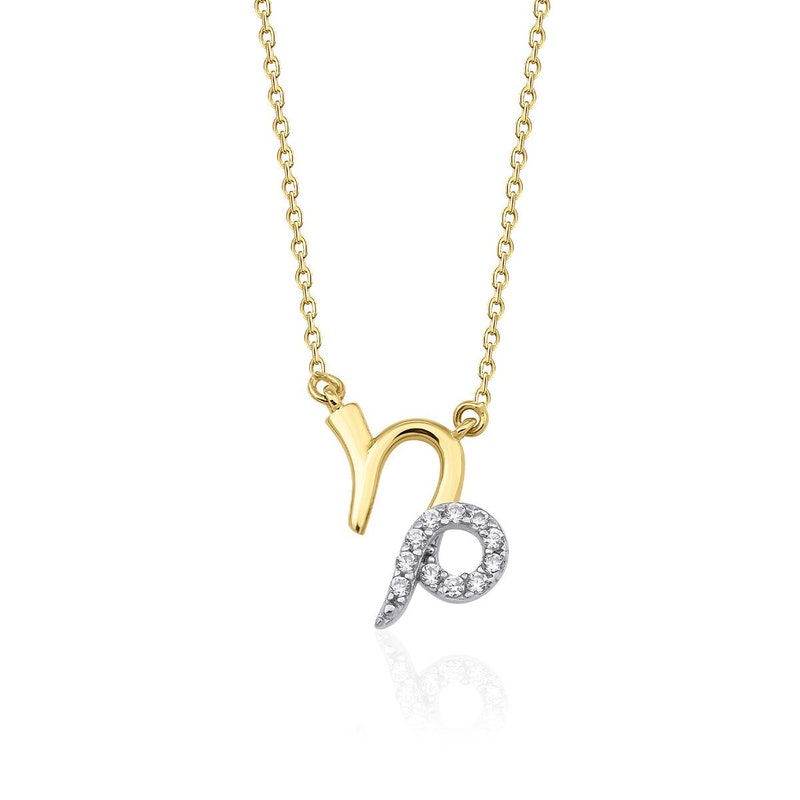 Capricorn Pendant Necklace in Gold